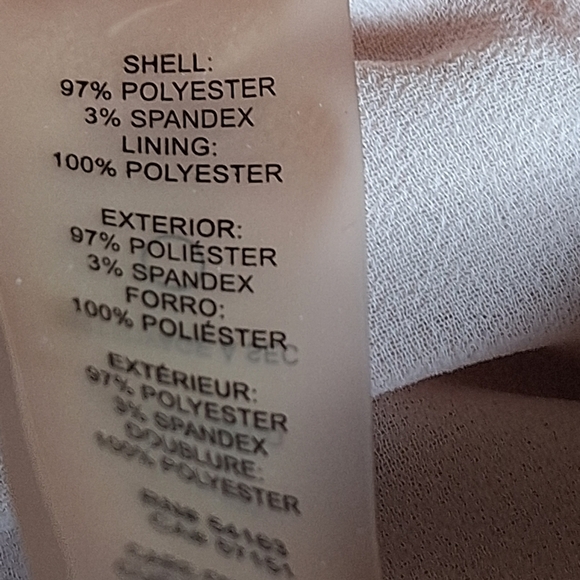 Calvin Klein Pullover SzL Ruffle Sleeve Pale Pink Poly/Spandex Round Neck Fem - Picture 4 of 10